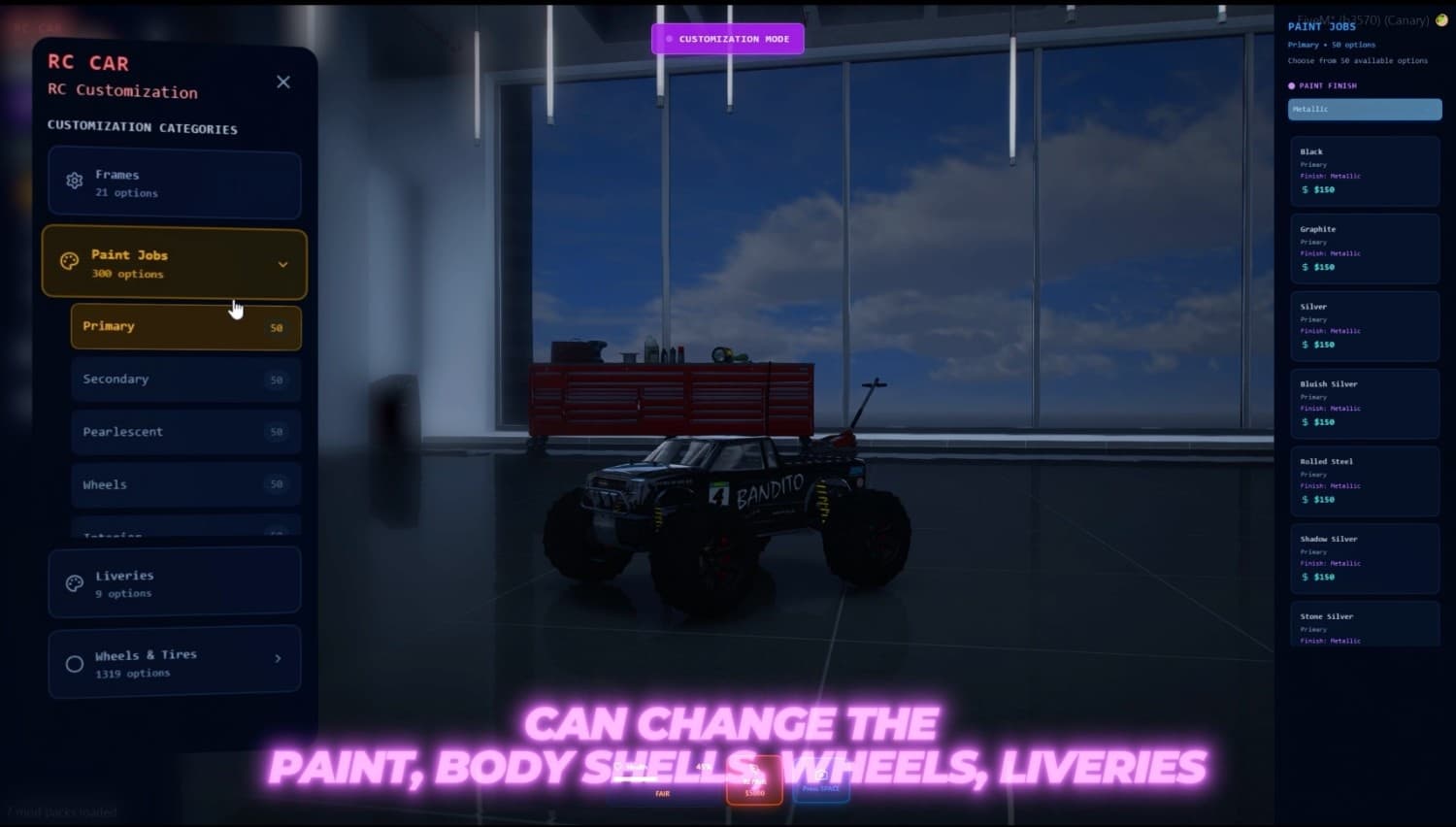 RC Car Customization Dashboard