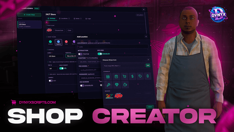 Shops Creator | FiveM Script | Dynyx Scripts