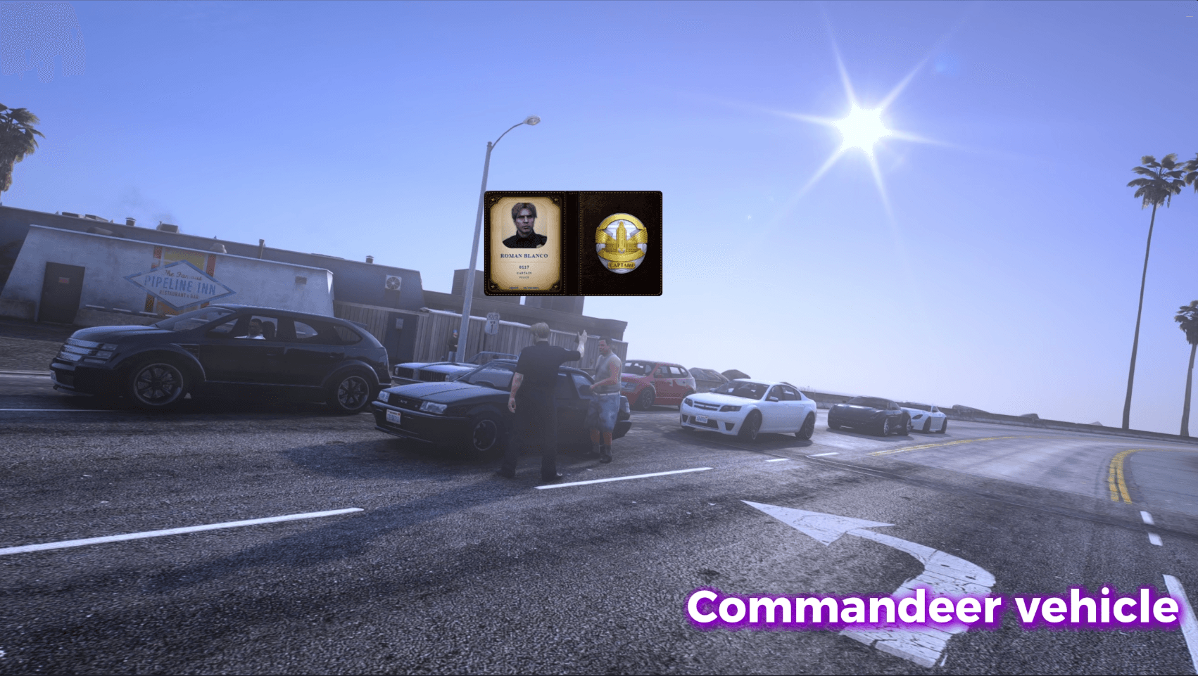 Show the badge, take the car